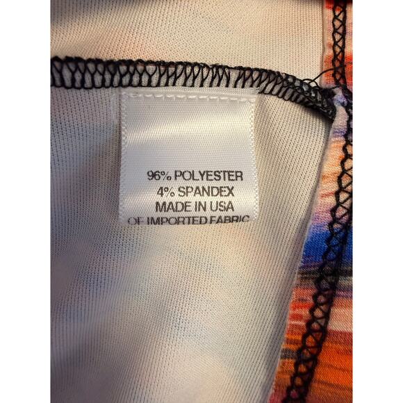 Johanne Beck Abstract Brustroke Print Cropped Jacket Top Small Made in USA - Picture 5 of 6